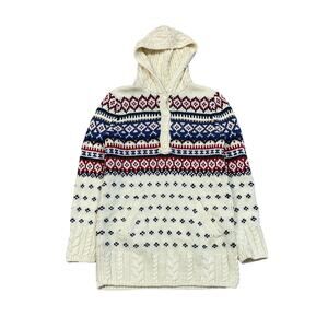 Ralph Lauren Lambswool Hooded Knit Sweater Dress Girl's Large Preppy Cottagecore